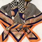 Long Scarves Print Silk Scarf Custom Printing Long Scarf Silk Bandana For Women Head Scarf