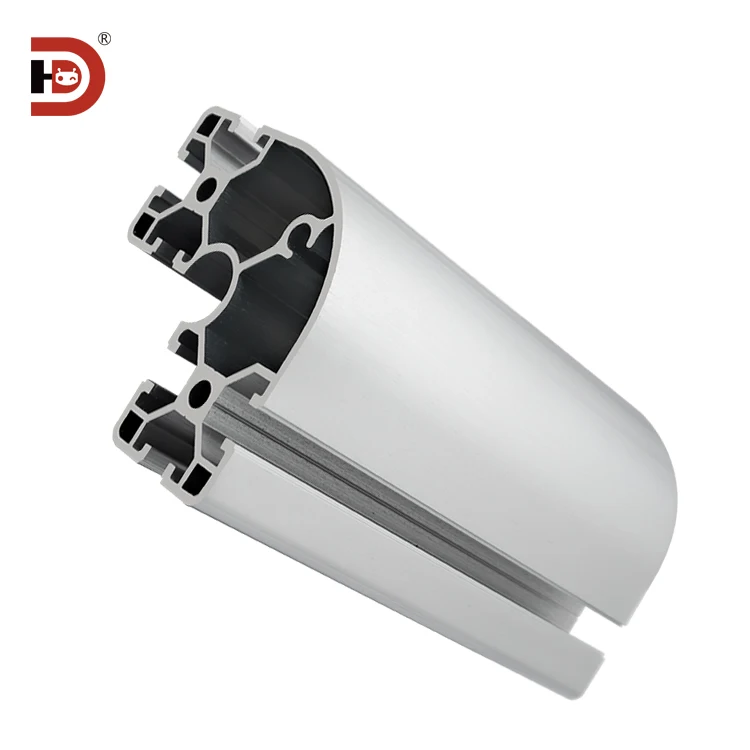 8840R Black Industrial Extruded Aluminum Profile 8080R Corner Equipment Frame Aluminum Alloy 80 Arc Aluminum manufacture