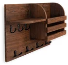 Holder Rack Wood Wall Rack Wood Wall Mail Organizer Key Holder Coat Rack Entryway Organizer Storage Rack With Hooks