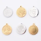 Bead Wholesale Custom Logo Embossed High Quality Stainless Steel 6/8/10Mm Bead For Bracelet Jewelry