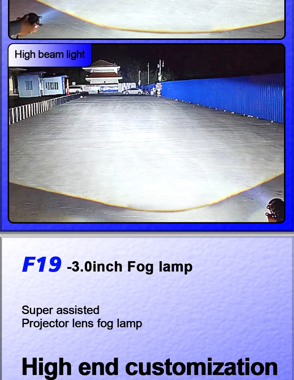 TECH-KING car accessories 3.0inch projector led fog lights for universal cars 12V 6000K 100W High brightness lens fog lamp