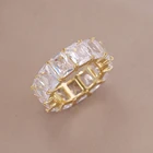 Diamond Ring Diamond New Fashion 18K Gold Colorful Baguette Diamond Ring For Women