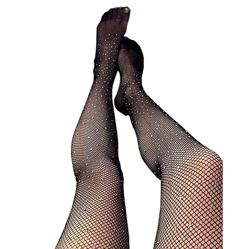 Crystal Mesh Rhinestone Fishnet Tights 