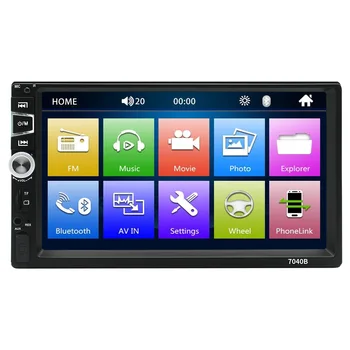 7-inch Touch Screen 2 Din Car DVD Player USB Plug-in Card Universal Car Music Radio Bluetooth Hands-free MP3 Player