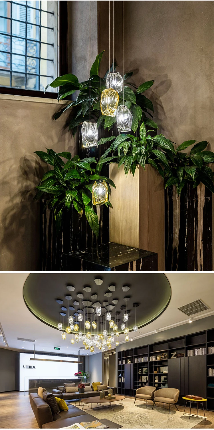 CPL-25 Professional Quality Custom Indoor Decoration Lighting Colorful Glass Led Chandelier factory