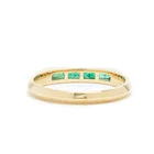 18 Gold Ring 2021 Latest Trendy Emerald 18 Kt Cubic Zirocnia Gold Filled Hoop Ring