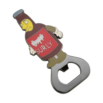 Wholesale promotional custom personalized zinc alloy metal engraved gift beer keychain bottle opener