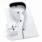 Solid Shirt Shirts Solid Color Wedding Shirt For Men White Tuxedo Shirts Long Sleeve
