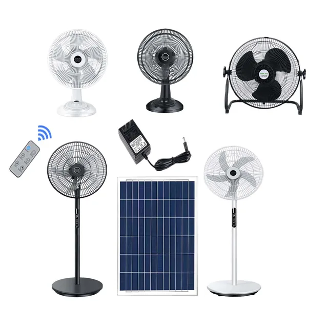 Factory Direct Dales Solar Fan Wireless Household Vertical Floor Fan 12  16 Inches
