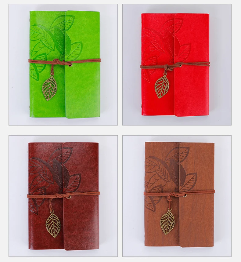 Pu color a6 leather notebook leaves restoring ancient ways notepad japan and south korea stationery gift Pu color a6 leather notebook leaves restoring ancient ways notepad japan and south korea stationery gift