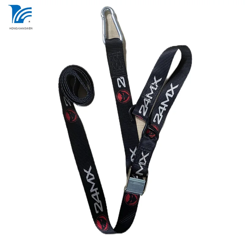 Customized Logo Ratchet Strap Set Cam Buckle Lockable With Strong Safe