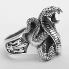 Snake Ring Vintage Distressed Punk Jewelry Snake Shaped Ring Cobra Opening Ring Sliver Adjustable Snake Ring