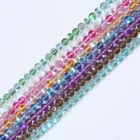 Gemstone Stone Beads 8mm Round Gemstone Matte Frosted Aura Crystal Synthetic Labradorite Moonstone Strand