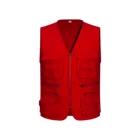 Logo Wholesale Custom Pure Cotton Sleeveless Work Volunteer Vest With Any Logo