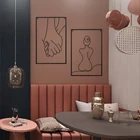 New Creative Abstract Woman Hanging Metal Wall Art 3D For Bedroom Living Room Decoration