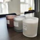 Candles Candle Scented Candle Supplier Wholesale Scented Candles Candle Frosted Jar Glass Jar Custom Logo Candle