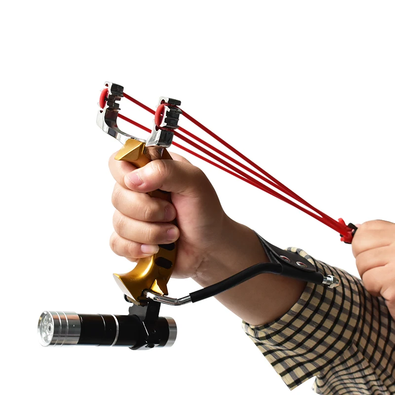 护腕弹弓射击狩猎弹弓带磁铁便携式高品质弹弓批发