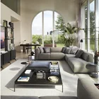 Fabric Sofa Set Fabric YASITE Modern Fabric Upholstery Velvet Suede Sectionals Floor Blue Modular Sofa Set Design
