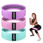 Bands Custom Logo Printed Yoga Gym Exercise Fitness For Legs Glutes Booty Hip Fabric Resistance Bands