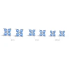 Crystal Stud S925 Sterling Silver Diamond Zircon Petal Crystal Flower Stud Earrings For Women 2021