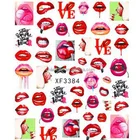 Nail Stickers Popular Red Sexy Lips Nail Art Stickers For Nail Decoration