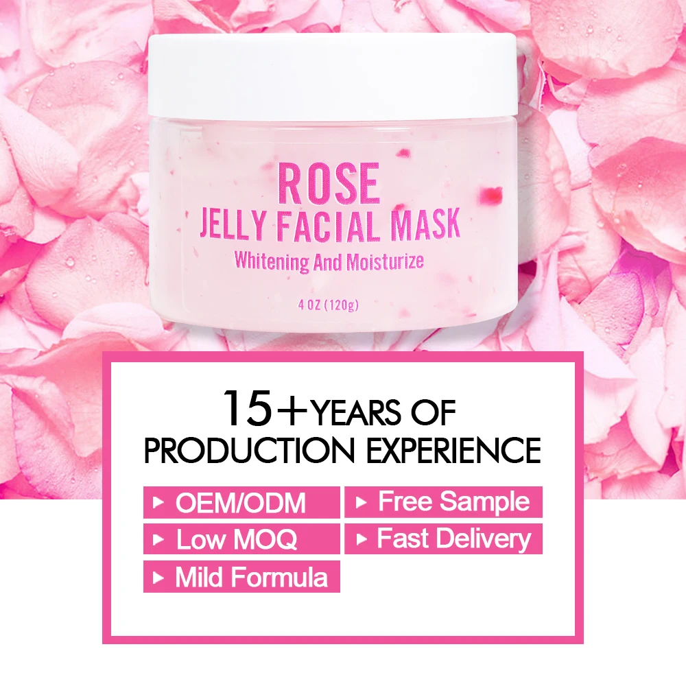 Jelly Mask Organic Rose Hydro Whitening Jelly Skincare Facial Mask Beauty Private Label Face Skin Care Crystal Customize Korean