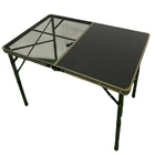 Metal Mesh Compact Folding In Half Tables