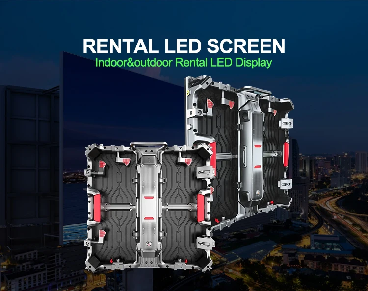 IP43 Rated Waterproof High Brightness Full Color P3.91 LED Display Screen for Outdoor Rental Events