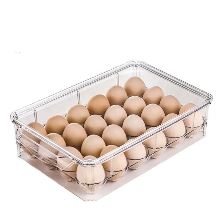 Egg Fresh Storage Box Egg Storage Container Organizer Bin Large Capacity Egg Holder for Refrigerator