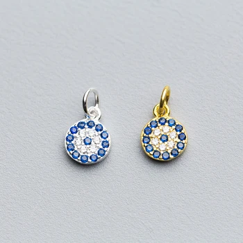 Round Shape Good Quality 925 Silver Pendants For Jewelry Making