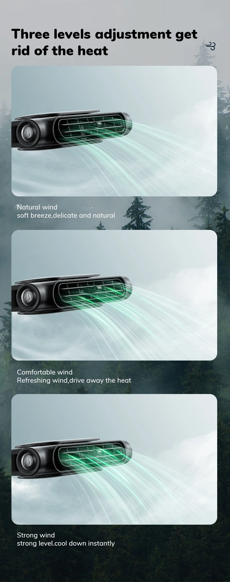 Headrest Mounted Leafless Fan, USB, 5W, ABS - detail 10