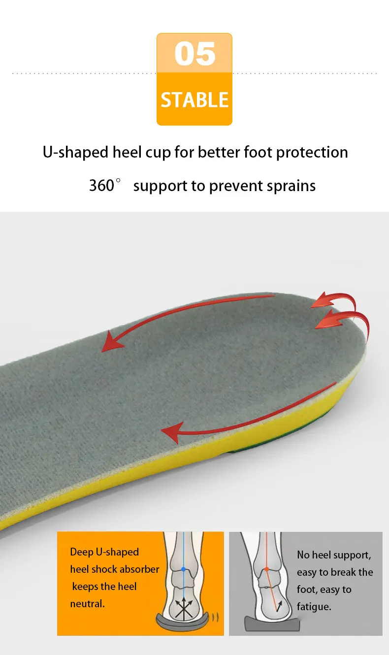High Elastic Shock-Absorbing Sports Insoles for Men & Women High Elastic Shock-Absorbing Sports Insoles for Men & Women