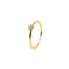 Ring Gold Diamond Rings Crystal Flower Ring 14k Gold Vermeil Wedding Diamond Ring Trendy Rings Jewelry Women