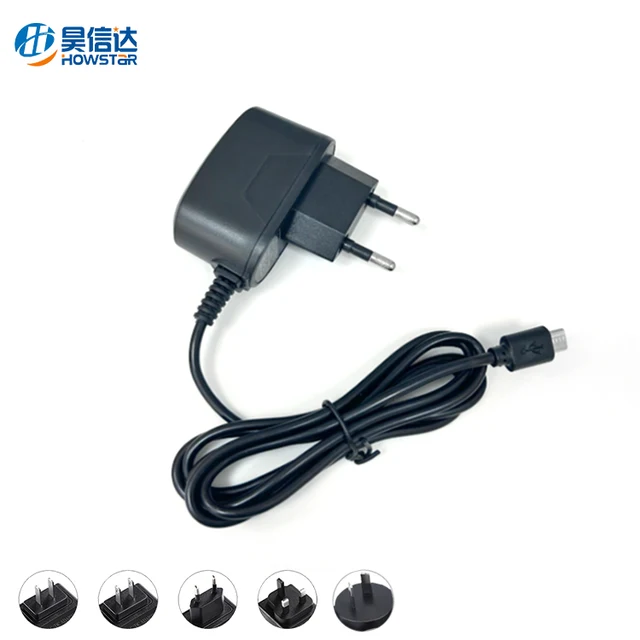 Factory Price 5W USB Wall Charger Electric ac power adapter 5V/1A  Compatible 6101/V8/V3 DC Type-C Mobile 2A Wireless Charger