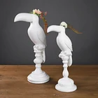 Wedding Decoration Creative Custom White Resin Toucan Statue Wedding Table Decoration Wedding Decoration Flower Stand