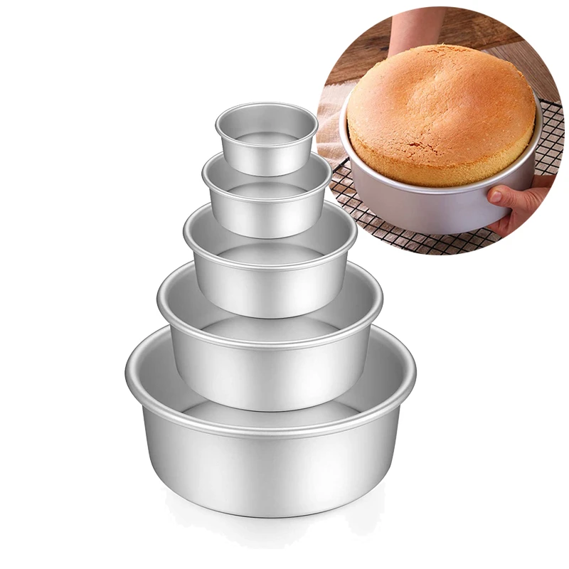 4/5/6/7/8/9'' Aluminum Alloy Non-stick Round Cake-Baking Mould Pan Bakeware Tool 