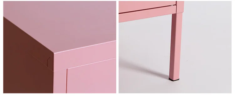 튼튼한 소형 분홍색 금속 로커 내각 머리맡 강철 단 하나 문 학생 저장 4