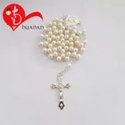 Necklace Plastic Bead Rosary Colorful Imitation Pearl Rosary Plastic Rosary Bead Chain Necklace
