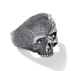 Diamond Unique Custom Diamond Crystal Skull Ring Ghost Head Mens Alloy Ring Punk Vintage Ring