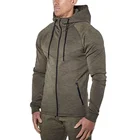 Fleece Hoodie Custom Long Sleeve Slim Fit Zip Up Tech Fleece Wholesale Men Plain Hoodie