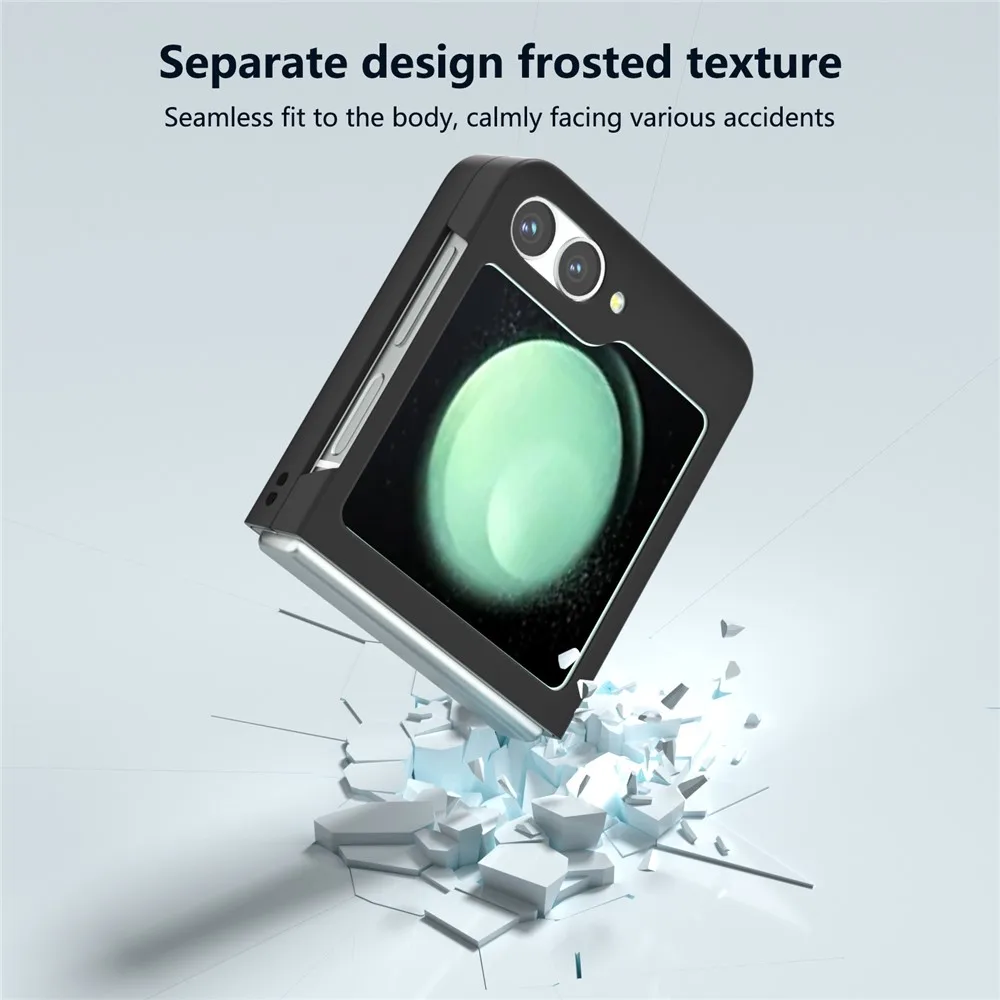z flip6 5g case skin feel hard pc protective phone case-2