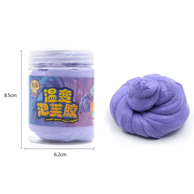 W035 New Product 2021 Color Plasticine Variable Temperature Puff Slime Toys Diy Crazy Slime