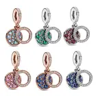 2021 New S925 Silver Charm Sparkle Collection Pendant Green Diamond Pendant