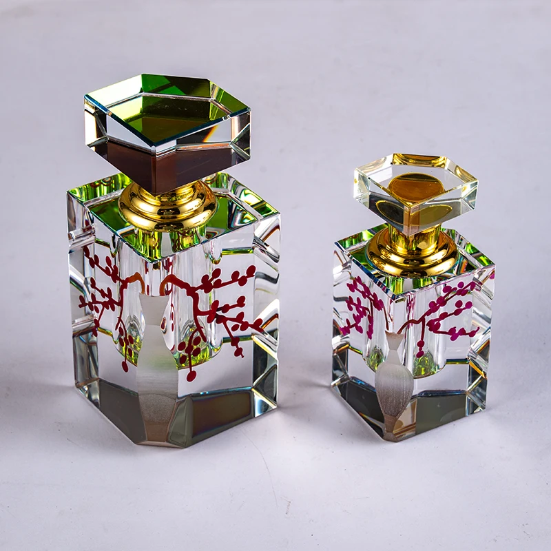 product new design hot sale double size 6ml 12ml glass empty bottle elegant fashion crystal perfume bottle-6