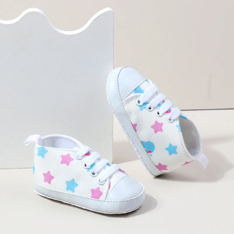 Wholesale Cheap Canvas Unisex Baby Shoes with Star apple Printing manufacture