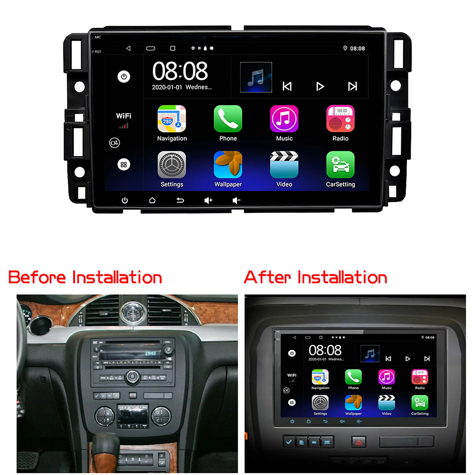 Bbzl Android Car Radio Stereo Capacitive Touch Screen Gps Navigation 8