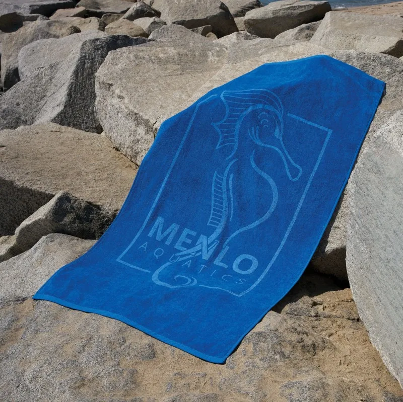jacquard logo bath towel embossed custom color beach towel with embossed logo