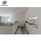 Marble Kitchen Natural Green Marble For Kitchen Island And Flooring Villa Decoration