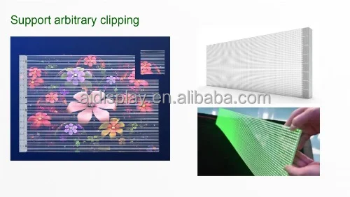 product factory flexible led window film sheets led film water stickiness flexible tv transparency up to crystal film screen video walls-2