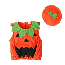 Most Popular Halloween Costumes For Kids Baby Pumpkin Costume Rompers Pumpkin Jumpsuit with Accessories